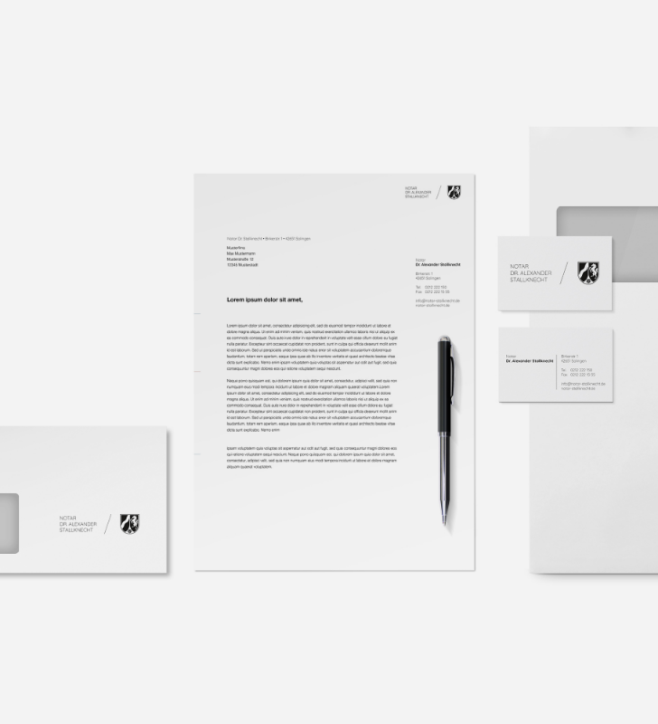 geschaeftsausstattung Geschäftsausstattung von Notar Dr. Alexander Stallknecht